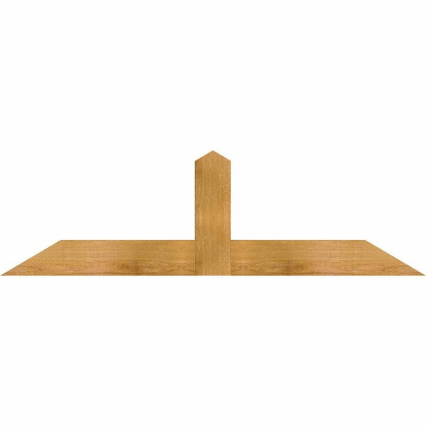Ekena Millwork Portland Rough Sawn Timber Gable Bracket, Western Red Cedar, 48"W x 14"H x 2"D x 4"F, 7/12 Pitch GBW048X14X0204POR00RWR - main